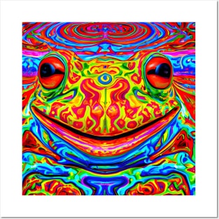 Frogger Spirit Animal (1) - Trippy Psychedelic Frog Posters and Art